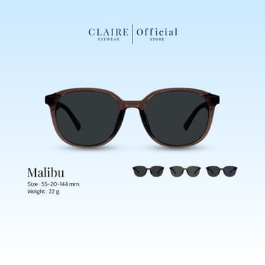 CLAIRE :  (MU) แว่นกันแดดขานิ่ม รุ่น Malibu  กันแดดเลนส์แท้ กันแดดUV400 | Sunglasses