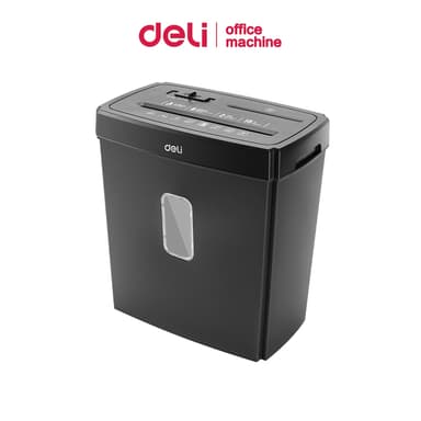 Deli เครื่องทำลายเอกสาร 15L เครื่องย่อยกระดาษ CD บัตร ย่อย4x35มม ครั้งละ8p เสียงเบา Paper Shredder