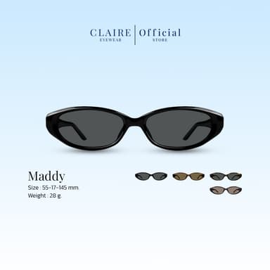 CLAIRE : (MD) แว่นกันแดด รุ่น " Maddy " แว่นกันแดดเลนส์แท้  กันแดดUV400 | Sunglasses