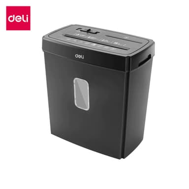 Deli เครื่องทำลายเอกสาร 15ลิตร Auto 8แผ่น/ครั้ง ย่อยCD การ์ด เสียงเบา ทำลายเร็ว Paper Shredder