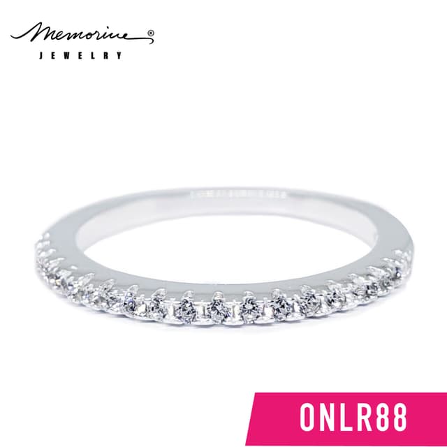 Memorine Jewelry แหวนเงินแท้ 925 ฝังเพชรสวิส (CZ) : ONLR88