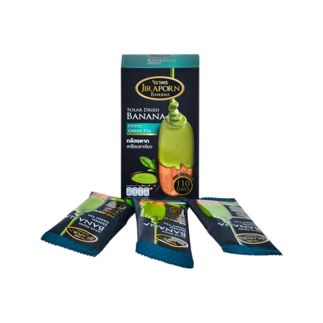 จิราพร กล้วยตาก เคลือบชาเขียว (ขนาด 75g.) - JIRAPORNFOOD