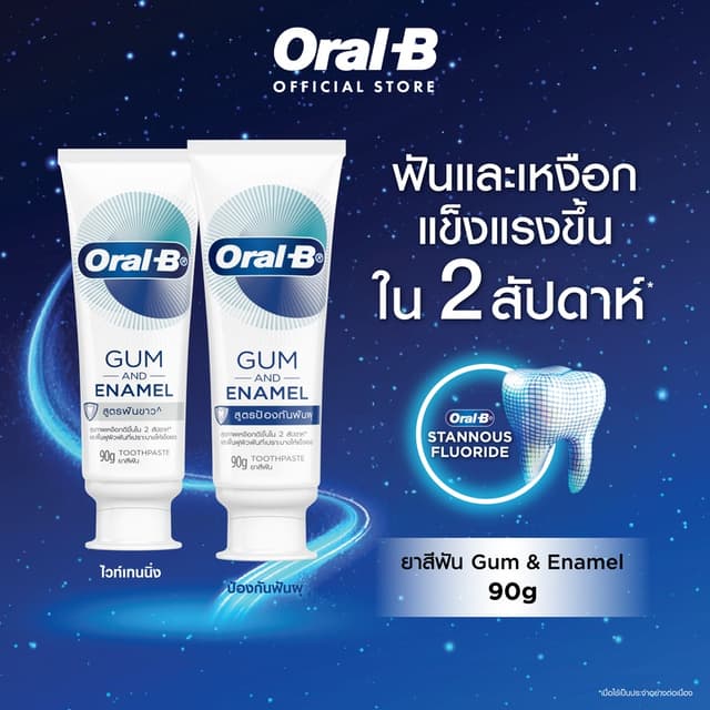 Oral-B ออรัล-บี ยาสีฟัน กัม แอนด์ อินาเมล ฟันสะอาด Oral-B To
