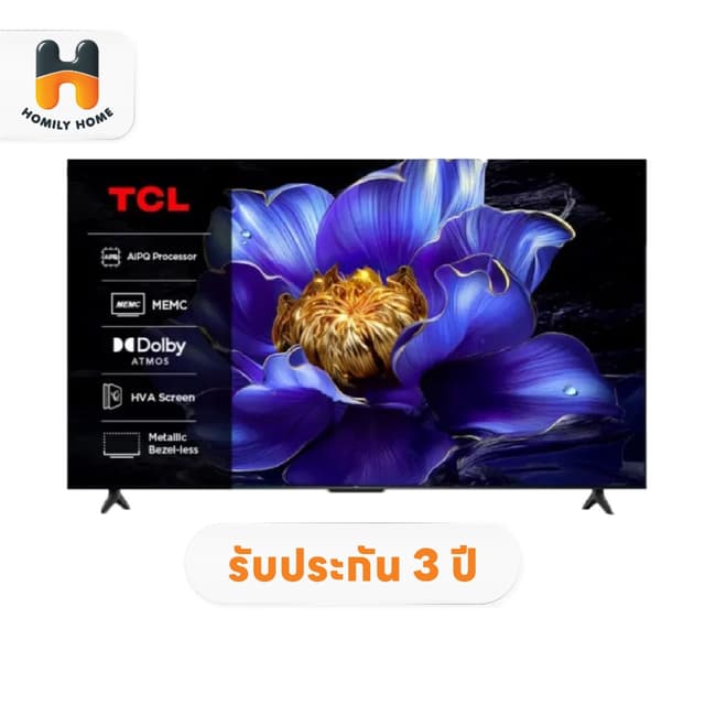 TCL ทีวี รุ่น 43V6C ขนาด 43 นิ้ว 4K UHD Google TV HVA Panel 