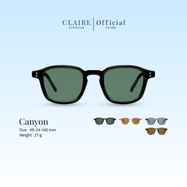 CLAIRE : (CN) แว่นกันแดด รุ่น Canyon แว่นเลนส์แท้ กันแดด UV400