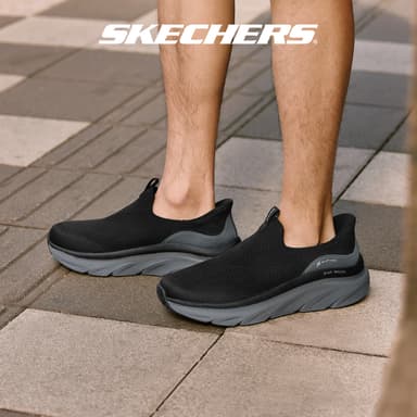 Skechers สเก็ตเชอร์ส รองเท้าลำลองผู้ชาย Men  Sport D'Lux Walker 3.0 Deklar Casual Shoes - 233248-BKCC (latest)