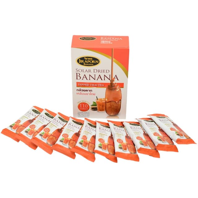 จิราพร กล้วยตาก เคลือบชาไทย (ขนาด 250g.) - JIRAPORNFOOD