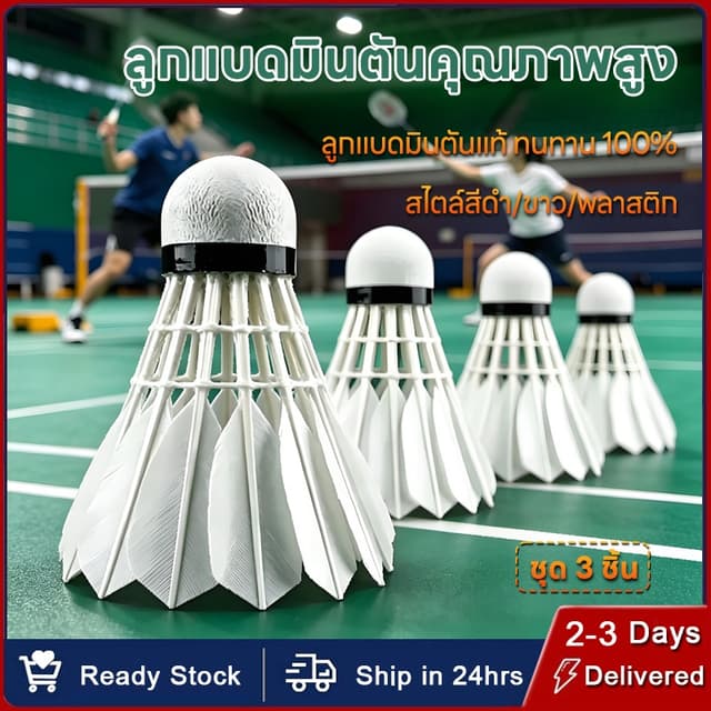 จัดส่ง 48ชั่วโมง ลูกขนไก่ AR ลูกแบด ลูกแบดมินตัน ขนไก่ Badmi