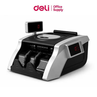 Deli เครื่องนับธนบัตร 4 ระบบอัจฉริยะ นับไว 1000 ใบ/นาที จอหมุน 270° รองรับหลายสกุลเงิน Bill Counter