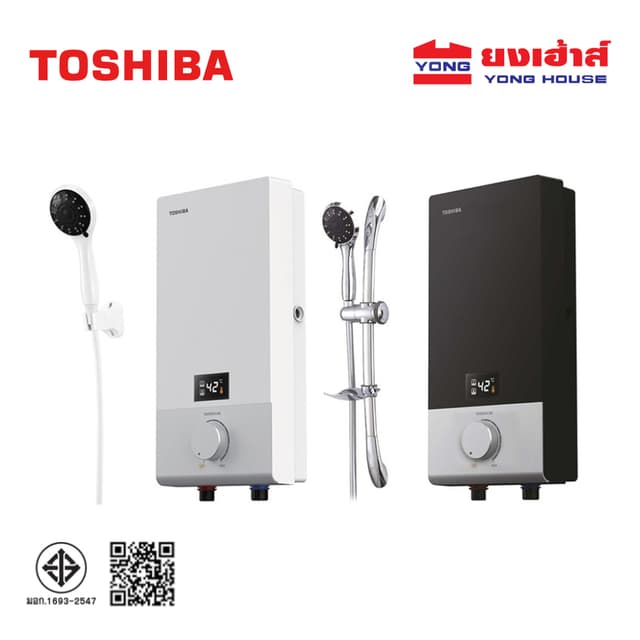 TOSHIBA เครื่องทำน้ำอุ่น 3800w รุ่น DSK38ES5KW DSK38ES5KB 45