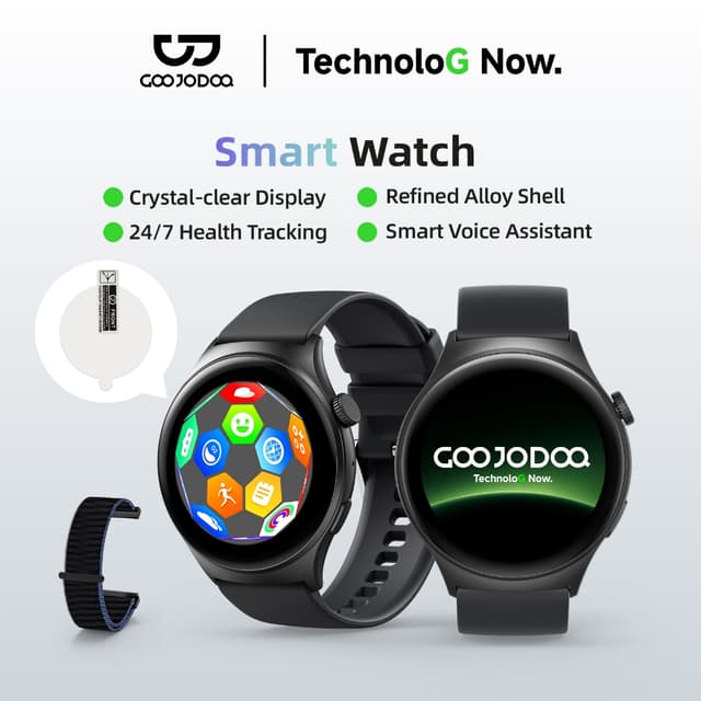 GOOJODOQ Fb060 สมาร์ทวอทช์  Ip68 กันน้ำ การตรวจสอบสุขภาพ สมา