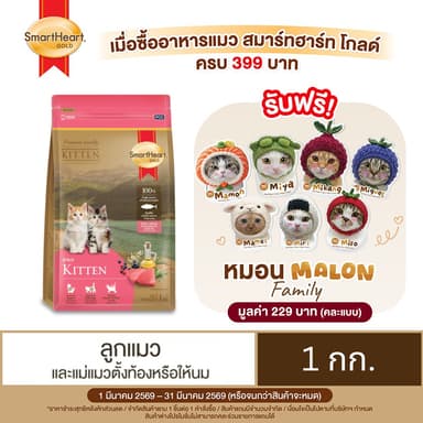 สมาร์ทฮาร์ท โกลด์ อาหารลูกแมว 1 กิโลกรัม / SmartHeart Gold Kitten 1 Kg