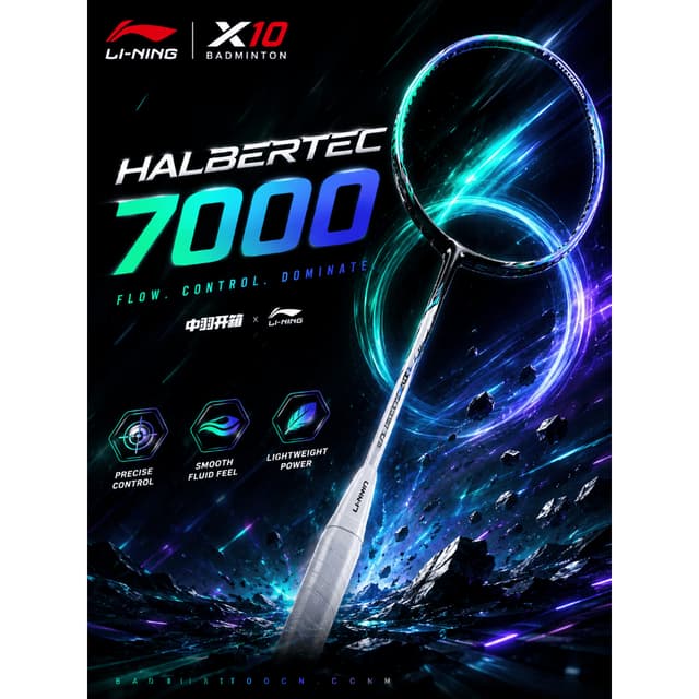 Li-Ning HALBERTEC 7000 NEW ไม้แบดมินตัน Lining สายคอนโทรล ก้